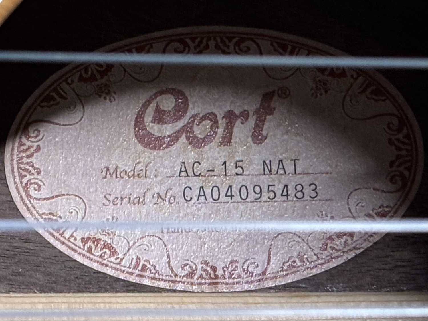 A Cort 6-string acoustic guitar, model number: AC-15-NAT, serial number: CA04095483 - Image 3 of 3
