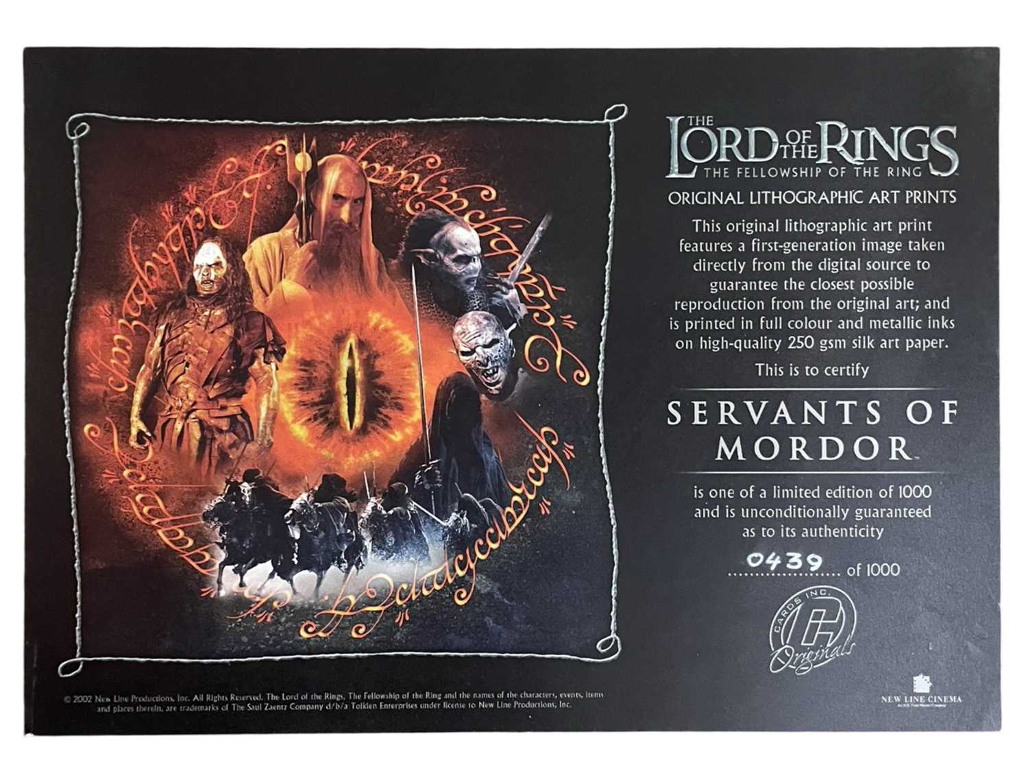 A pair of limited edition Lord of the Rings lithographic prints, with COA to verso, to include: - - Image 2 of 3