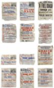 A selection of vintage dance and music posters from the West Runton Pavillion, featuring