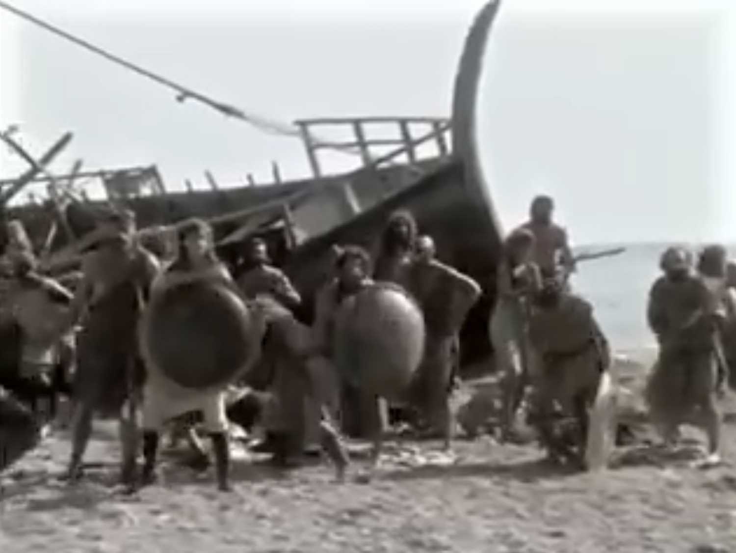 A fibreglass prop Grecian shield, purportedly used during the filming of JASON AND THE ARGONAUTS ( - Image 3 of 3