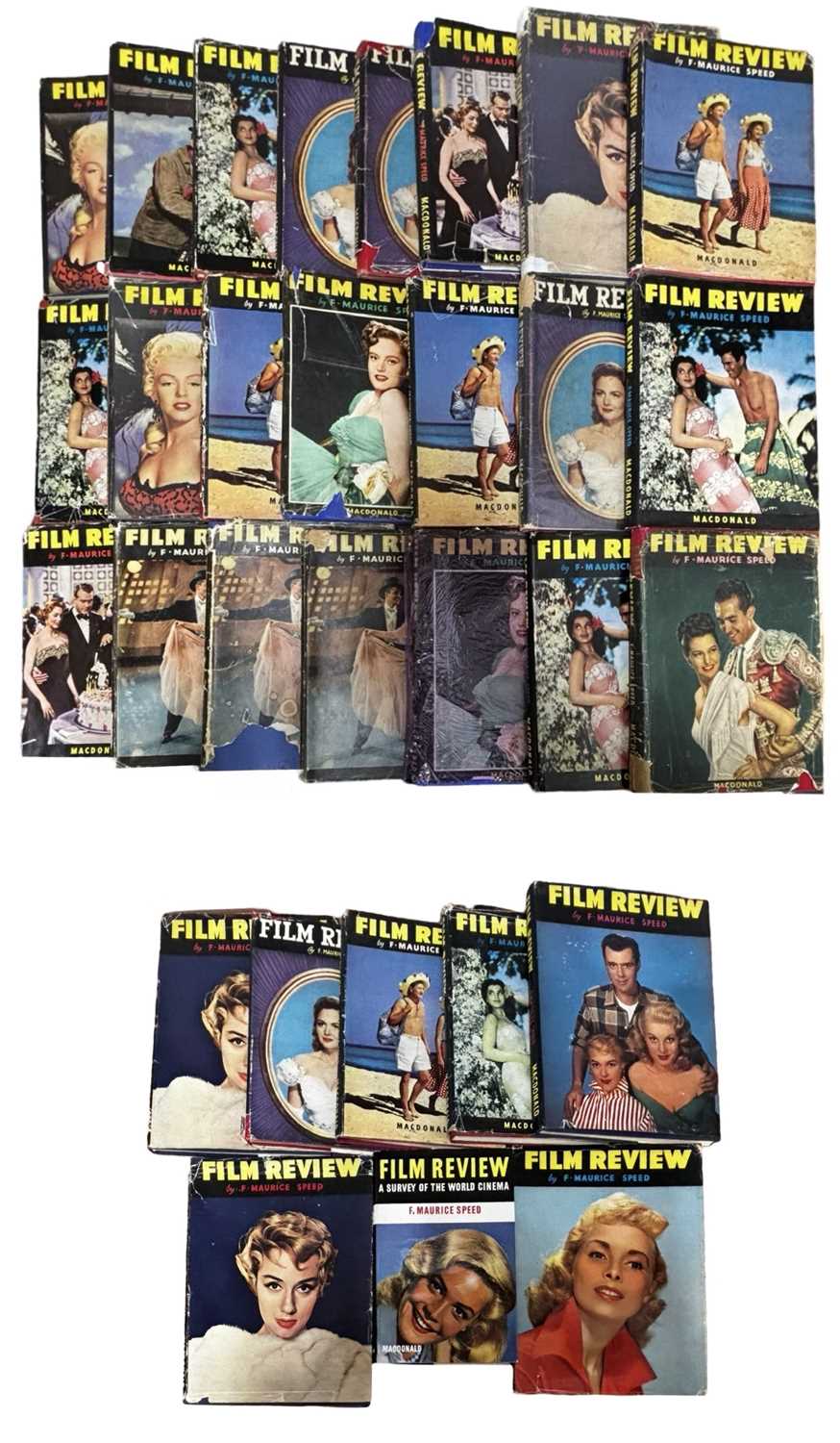 A collection of 1930s - 1950s Maurice Speed Film Review Annuals in original dustjackets