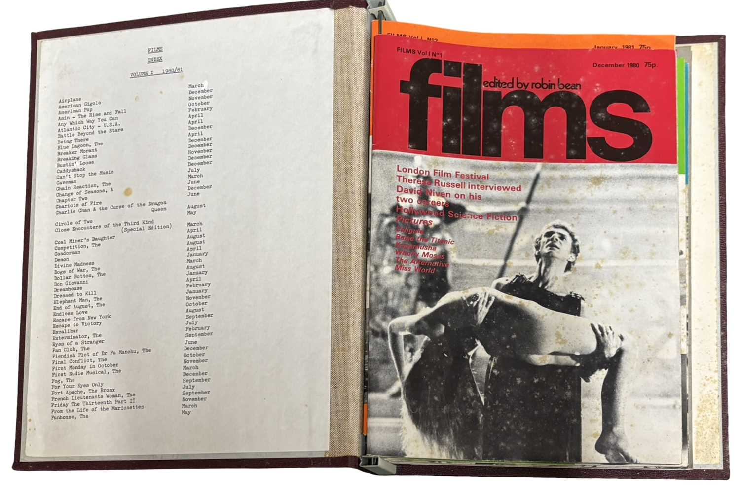A complete run of FILMS: ON SCREEN AND VIDEO magazine, 1980 - 1985, housed in ringbinders - Image 2 of 9