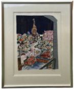 BOB DYLAN LIMITED EDITION PRINT [SIGNED] - THE DRAWN BLANK SERIES, BELL TOWER IN STOCKHOLM Giclee on