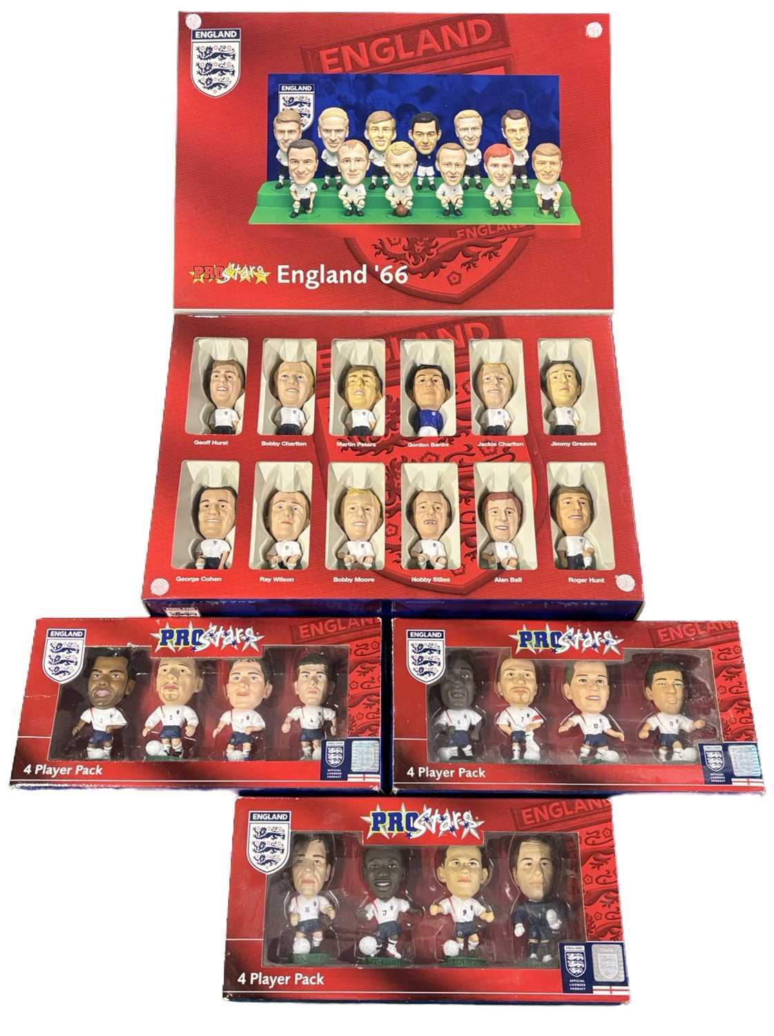 A collection of Pro Stars England footballer figures in original boxes, to include: The 1966 Team