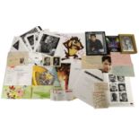 A mixed lot of various signed ephemera and photographs, to include: press packs for The