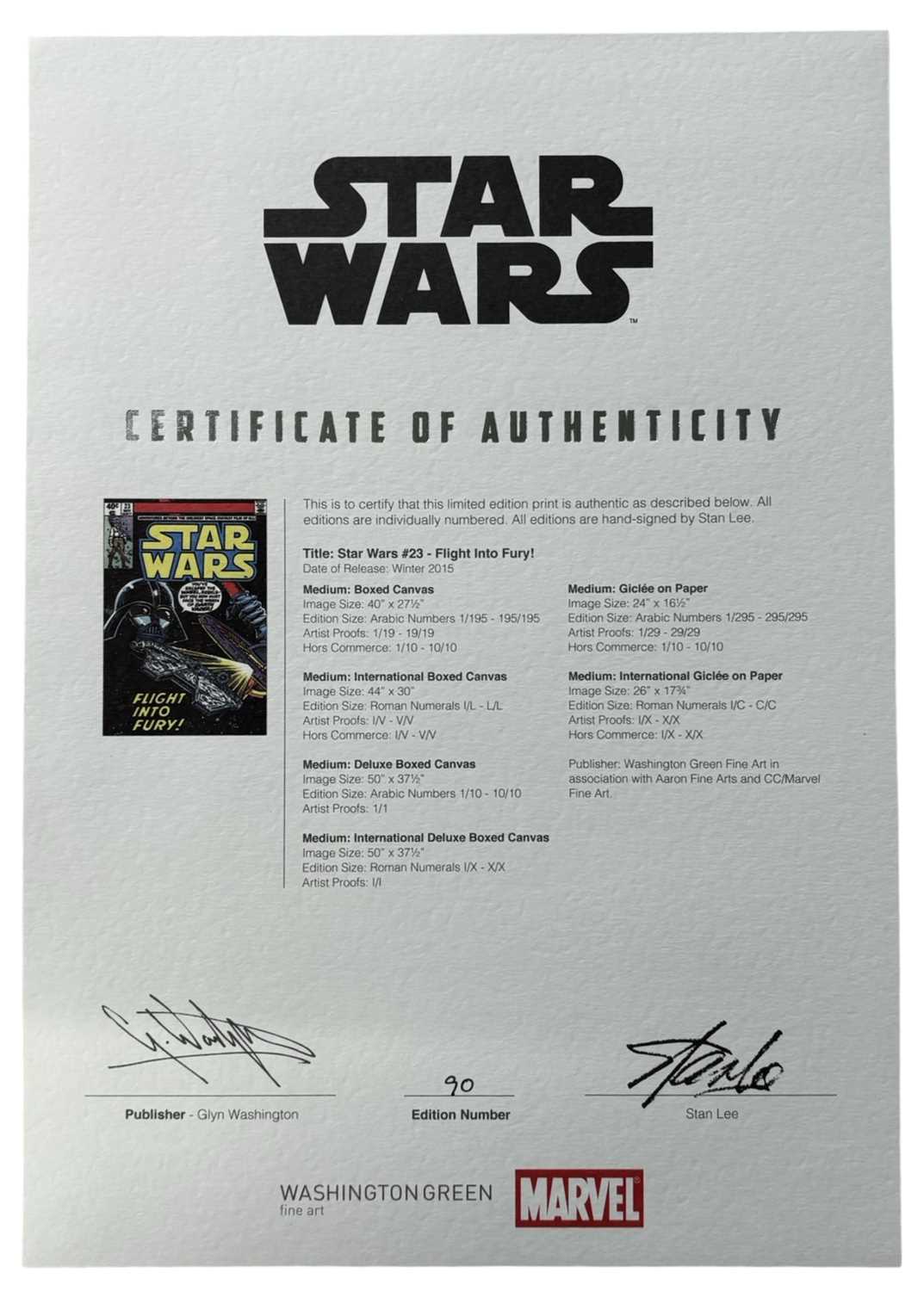 MARVEL STAR WARS LIMITED EDITION PRINTS [SIGNED]. Washington Green and CC/Marvel Fine Art. A set - Image 9 of 16