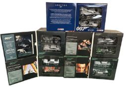 Five boxed Corgi die-cast Jame Bond cars, limited editions