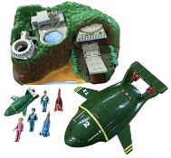 A Thunderbirds Tracy Island playset, Thunderbird 2 player and various other figures and ships
