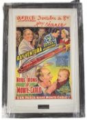 A framed and glazed French colour poster for Nous Irons a Monte Carlo, starring Ray Ventura.