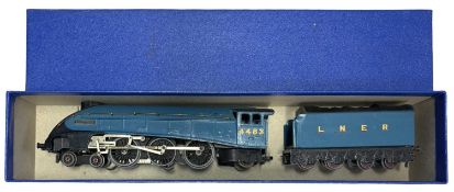 A Hornby 00 gauge 4-6-2 LNER Kingfisher #4483 locomotive and tender in blue livery (repainted), in