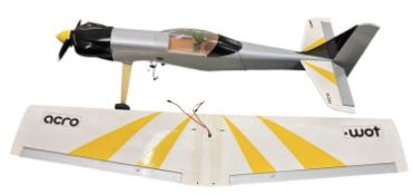A Ripmax WOT 4 remote-controlled aeroplane with engine