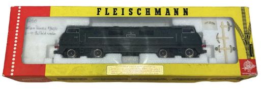 A boxed Fleischmann H0 gauge Diesel Engine, number 4246, greyhound Warship Class.