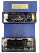 A pair of Hornby Dublo 00 gauge locomotives in blue boxes, EDL17 Tank locomotives in black livery,