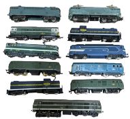 A collection of various 00 gauge diesel engines