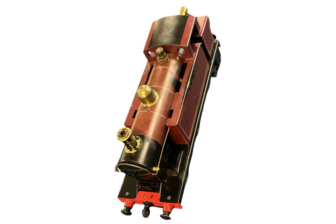 An 0 gauge 0-6-0 Jinty locomotive in maroon livery, probably Bassett-Lowke, in original box - Image 4 of 6