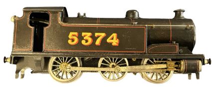 A Bassett-Lowke 0 gauge 0-6-0 locomotive number 5374 in black livery
