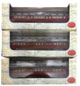 Three boxed Exclusive FIrst Editions London Tube Coaches - Carriage A / D and Non-Driving Motor