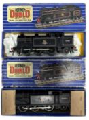 A pair of boxed Hornby Dublo 00 gauge EDL17 0-6-2 Tank locomotives in black livery, number 69567 (