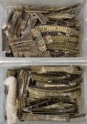 Two large boxes of various Hornby Dublo 00 gauge track