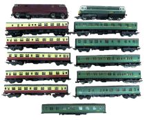 A Fleischmann 00 gauge diesel engine in maroon livery, together with a Lima model and collection