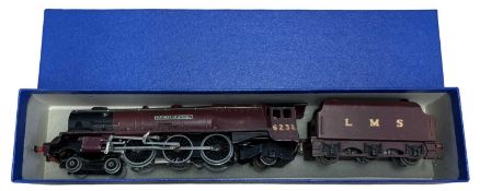 A Hornby Dublo 00 gauge 4-6-0 Duchess of Atholl locomotive and tender in maroon livery, number 6231,
