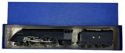 A Hornby 00 gauge 4-6-2 NE Great Snipe locomotive and tender in black livery (repainted), in blue
