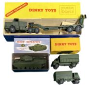 A collection of Dinky Toys, mostly boxed, to include: - 660 Transporter - 651 Centurion Tank - 621
