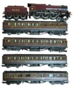 A 00 gauge Rivarossi Royal Acott 4-6-0 locomotive, tender and 4 coaches