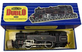 A boxed Hornby Dublo 00 gauge 2-4-6 Tank locomotive, #80059 in black livery.