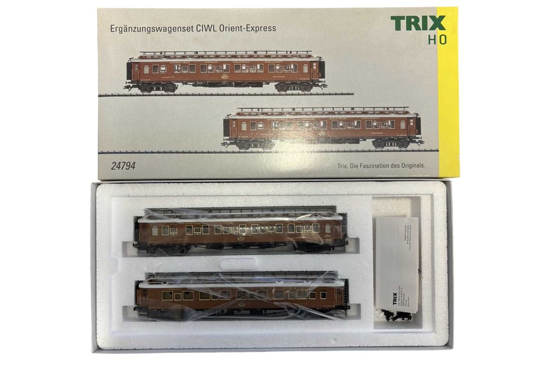 A boxed Trix H0 gauge Orient Express Train Set, number 24794