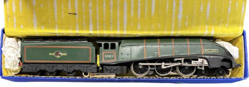 A boxed Hornby Dublo 00 gauge Mallard #60022 locomotive and tender in green livery
