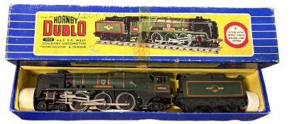 A boxed Hornby Dublo 00 gauge 4-6-2 Dorchester locomotive and tender, #34042 in green livery