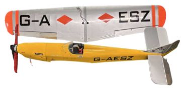 A Seagull Models Power remote-controlled racing aeroplane, with engine
