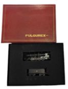A boxed Fulgrex H0 gauge 'Pershing' 140 locomotive and tender, with original handling gloves.