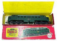A boxed Hornby Dublo 00 gaugeCo-Co Diesel-Electric locomotive in green livery