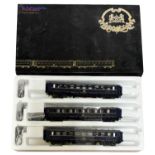 A boxed L S Models (Modern Gala) 00 gauge 49 121 - 3/2/1 CIWL train set in blue livery