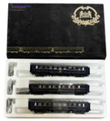 A boxed L S Models (Modern Gala) 00 gauge 49 121 - 3/2/1 CIWL train set in blue livery