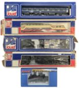 A collection of boxed Jouef 00 gauge rolling stock