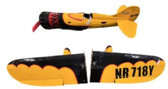 A Gee Bee advance remote-controlled 97.4inch aeroplane with engine