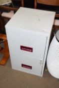 A two drawer filing cabinet