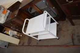 A modern white hostess trolley