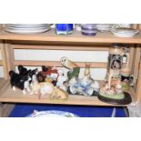Quantity of various decorative ceramics including beer steins etc