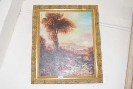 Framed continental landscape