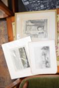Three various engravings, Great Yarmouth, Norwich and Winchester
