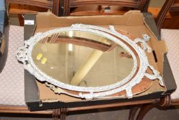 A dressing table mirror