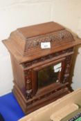 Oak cased mantel clock (a/f)