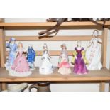 Quantity of various Royal Doulton, Wedgwood etc figures