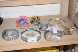 Collection of assorted paperweights