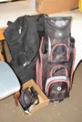 A Motocaddy golf bag together with electric trolley