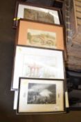 Various framed prints and watercolours